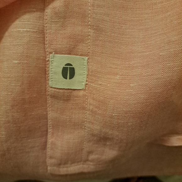 Grayson Women's Buttondown Linen Shirt Pink Excellent Condition Size XS - Picture 7 of 11